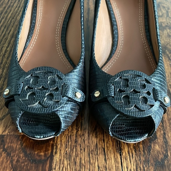 Tory Burch Sally Peep Toe Wedge Pump - Picture 5 of 7